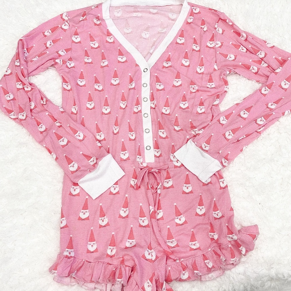 wildfox christmas holiday santa pajama romper
